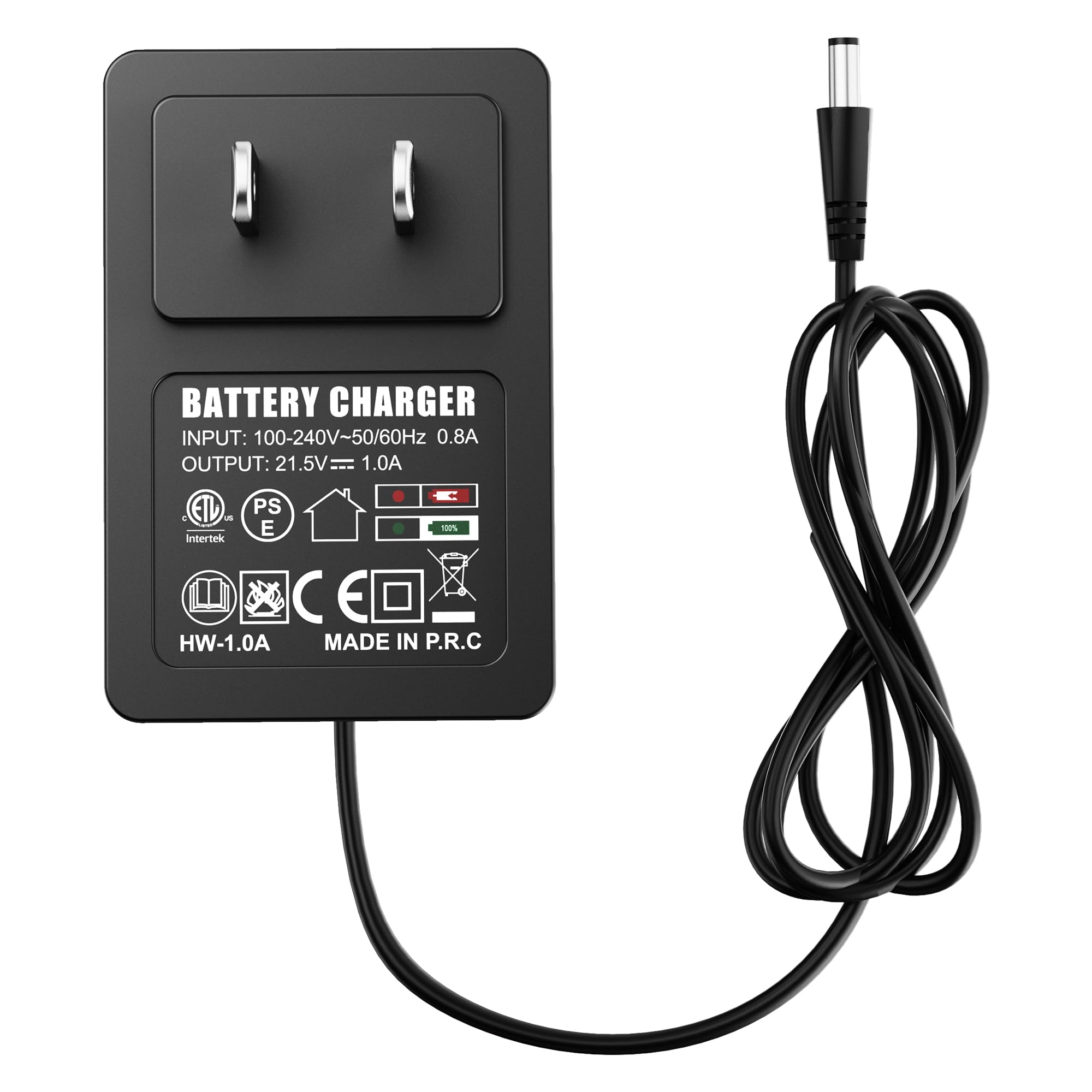 EWORK 20V Max Lithium Battery Charger - 1.0A Charger with Overcharge Protection Function