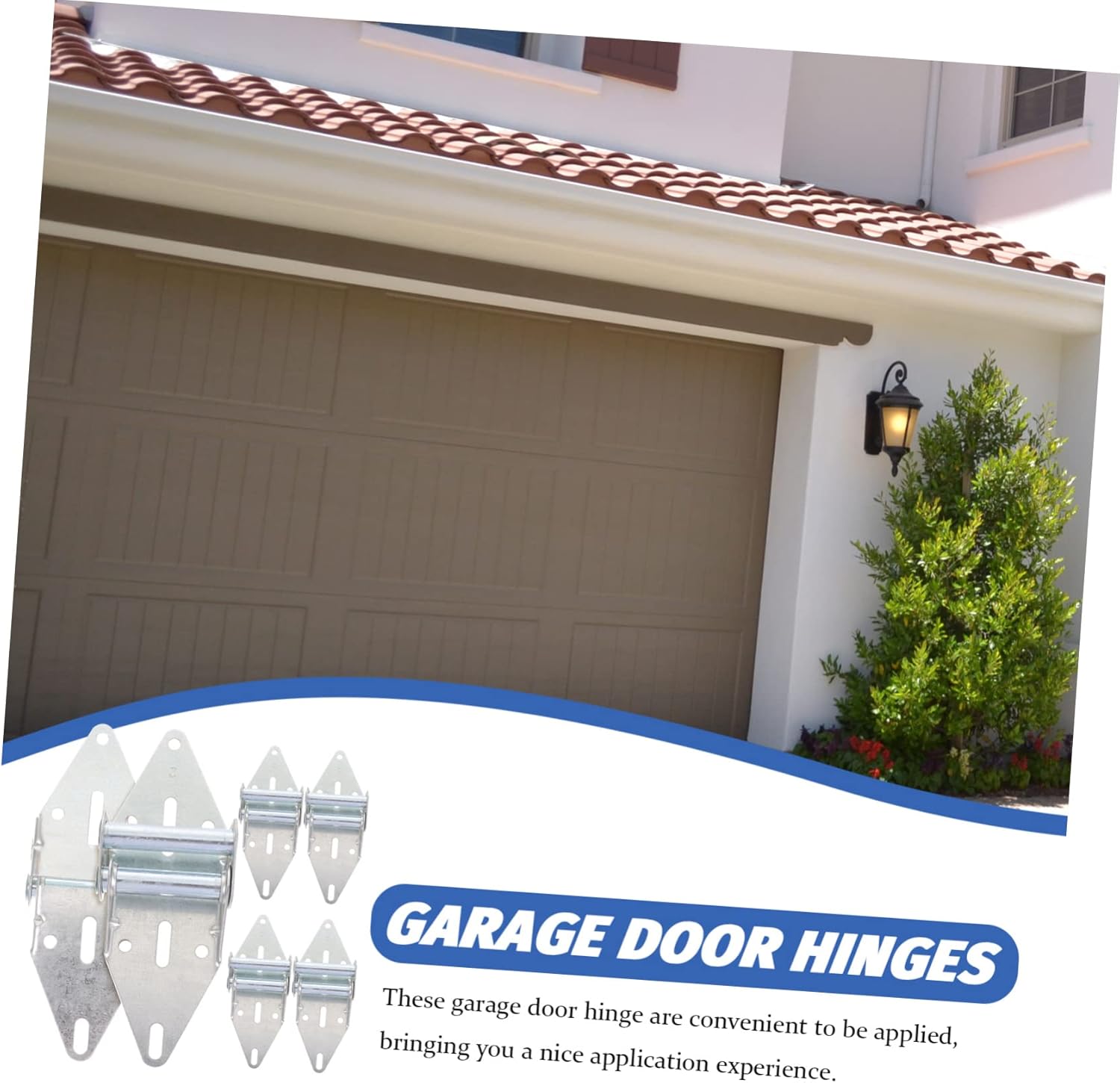6pcs Heavy-Duty Garage Door Hinges Replacement Parts for Smooth Convenient Garage Door Accessories for Residential Use