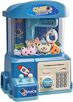 Crane Game, Toy, Piggy Bank, Automatic Winding Encryption, Arcade Game Machine, Tabletop Arcade Game with Music & LED, Plush, Capsule, USB/Battery, Catcher, Game Center, Kids, Christmas, Birthday,