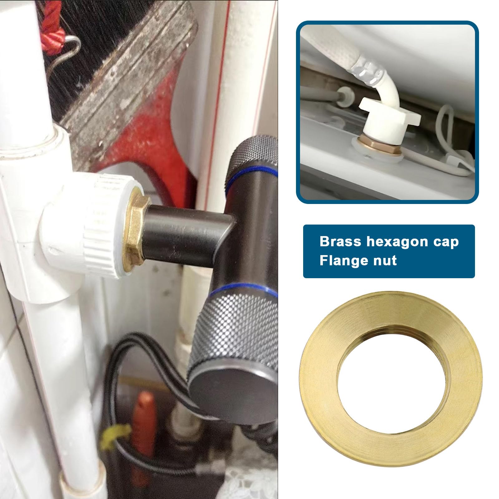 EMSea 4 Dadi Posteriori Per Rubinetto Del Lavandino Da 1/2" BSP - Foto 11