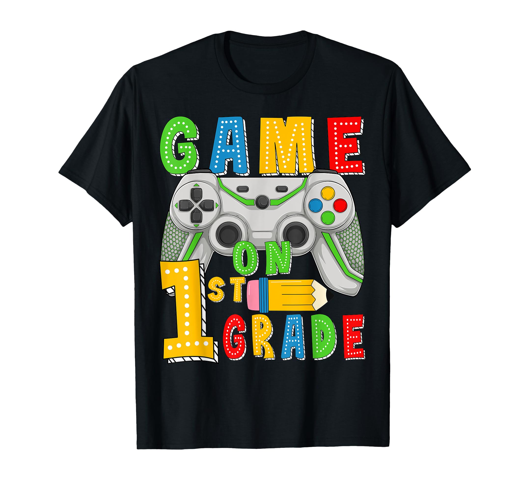 Game On First Grade Back To School Gamer 1st Grade Boys Kids T-Shirt