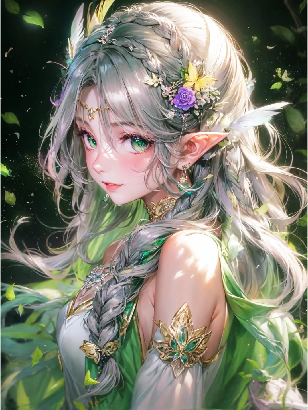 MIRONS Cross Stitch Kits for Adults, Beautiful Manga Girl,A,30 * 40cm Cross Stitch Kit with Pattern and Instructions, 11CT Full Range of Embroidery Kits, Color Threads and Tool