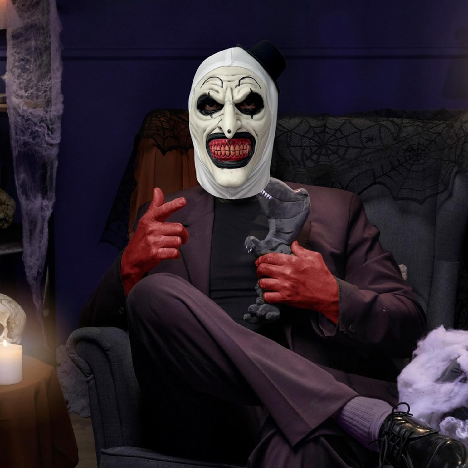 GTETKDE Adult Terrifier Art the Clown Cosplay Costume - Scary Killer Clown Mask for Men & Women - Image 7