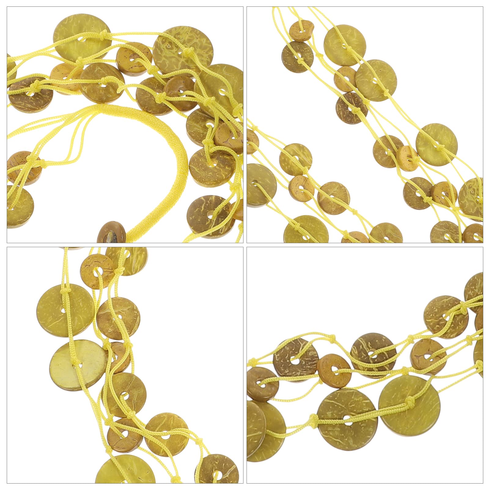 PRETYZOOM 5pezzi Collana Boho Legno Di Cocco Con Perline Per Donne Accessorio Moda Leggero e Resistente Per Spiaggia e Attività All Aperto