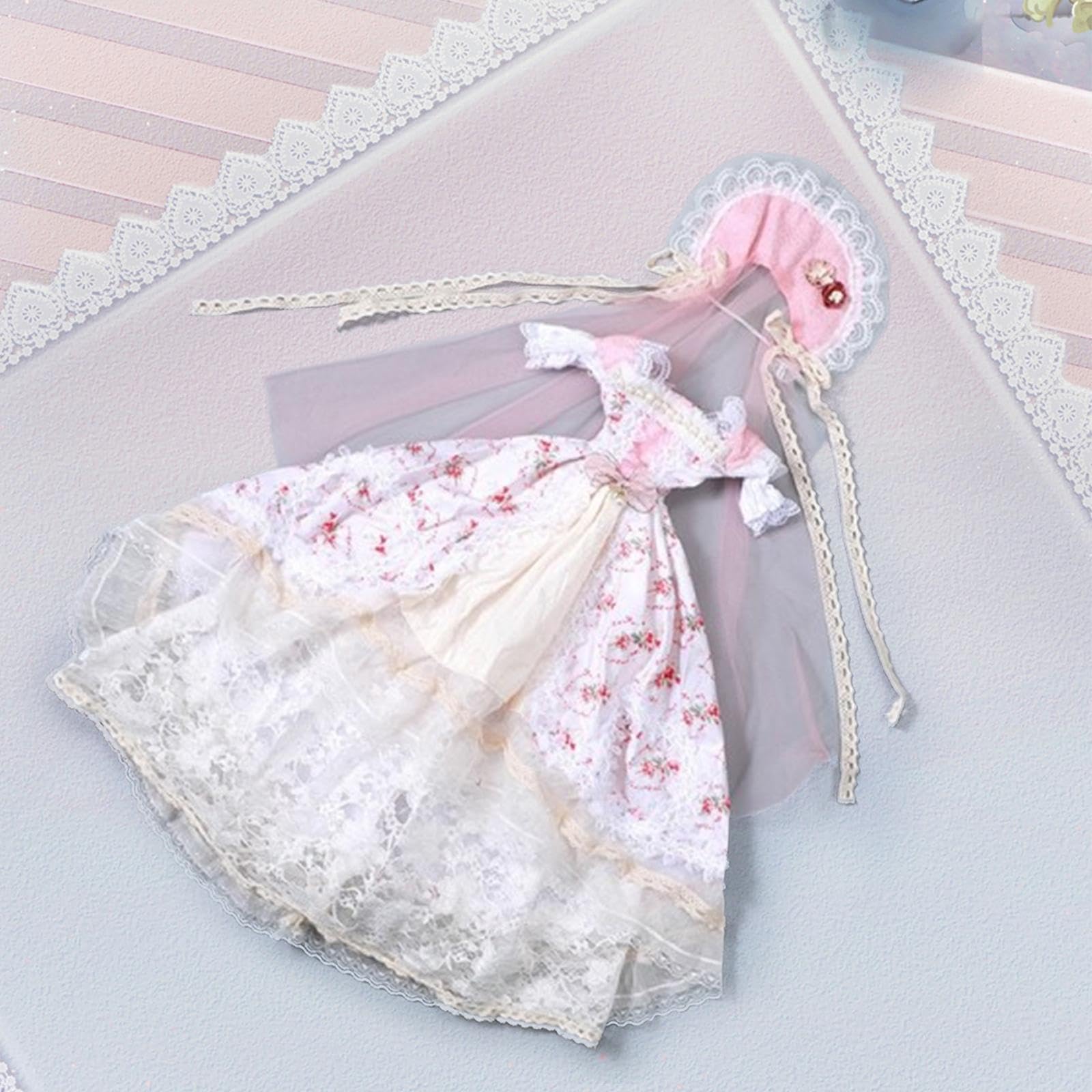 Qianly 1/3 Puppenprinzessin Kleid Cosplay für 23,62 Zoll Actionfigur Puppe Hände An