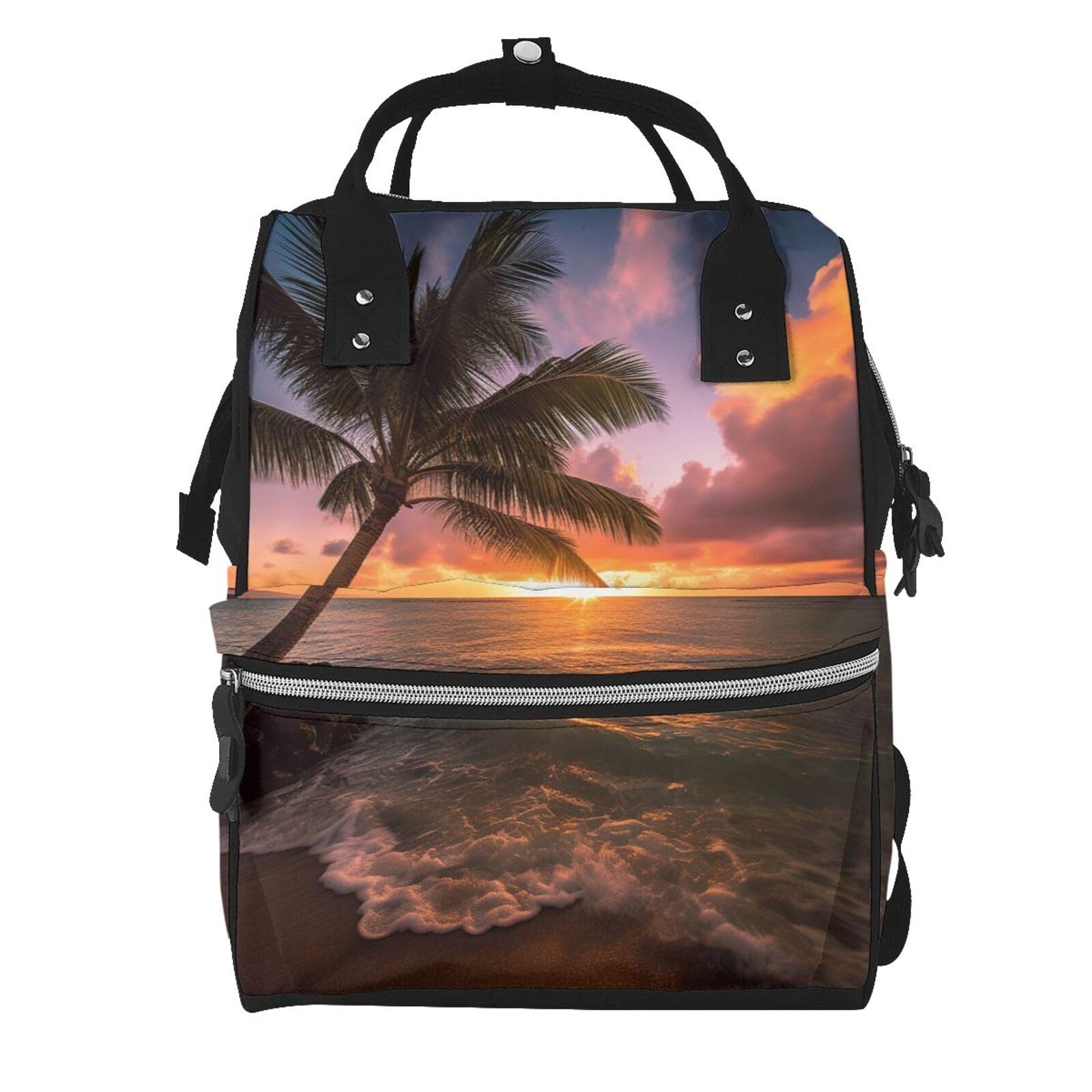 Sac à dos à langer coucher de soleil idéal pour la plage - 7