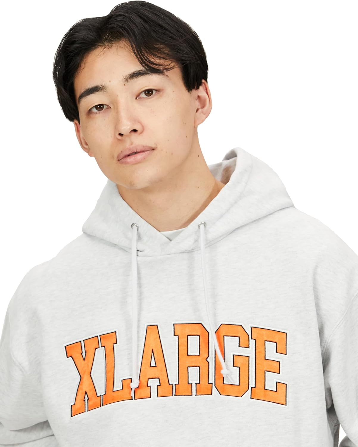 X-LARGE COLLEGE LOGO HOODED (M) メンズ ASH エクストララージ] フード付きトレーナー COLLEGE LOGO HOODED