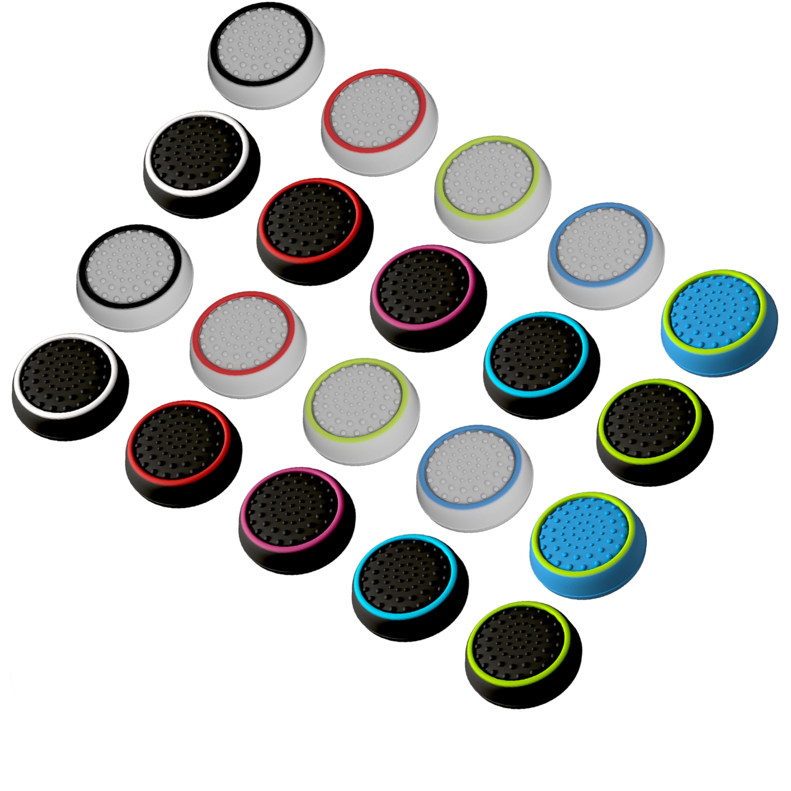 20 Thumbstick Grip Caps – Universal Silicone Controller Covers – Enhanced Grip, Precision & Protection – Anti-Slip Joystick Accessories for All Modern Game Controllers