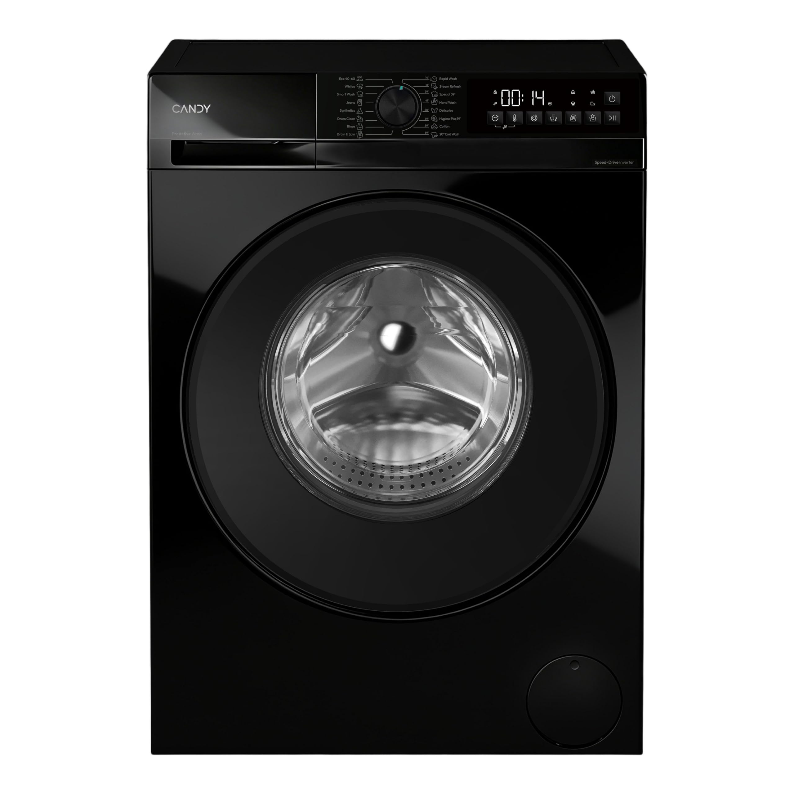 Candy Quick Pro GD 49B10B-80 Washing Machine, 9kg, 1400rpm, Black, A-40% Energy Class