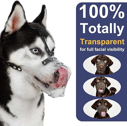 Miniatura 3 de Mayerzon Dog Muzzle, Basket Muzzle for Small Medium Large Sized Dogs, Muzzle for Dogs to Prevent Biting for Grooming Scavenging, Breathable Muzzle