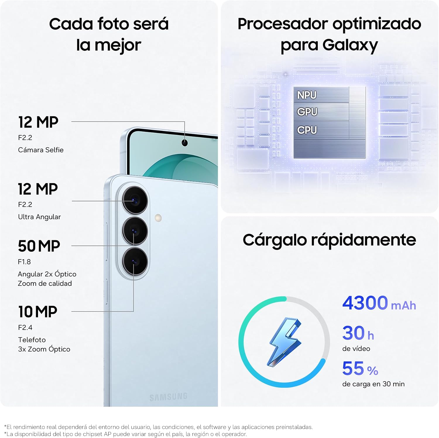 Samsung Galaxy S26, 256GB, Teléfono Móvil con Galaxy AI, Cámara 50MP, 12GB RAM, Batería 4300mAh, Garantía del Fabricante 3 Años + 1 Año Extra, Color Blanco (Versión Española) 7