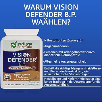 Eye and Vision Supplement with Blueberry Pine Bark Extract Antioxidants Anthocyanins and Procyanidins - Eye Dietary Supplement for Maintaining Normal Vision (60 Vegan Capsules)