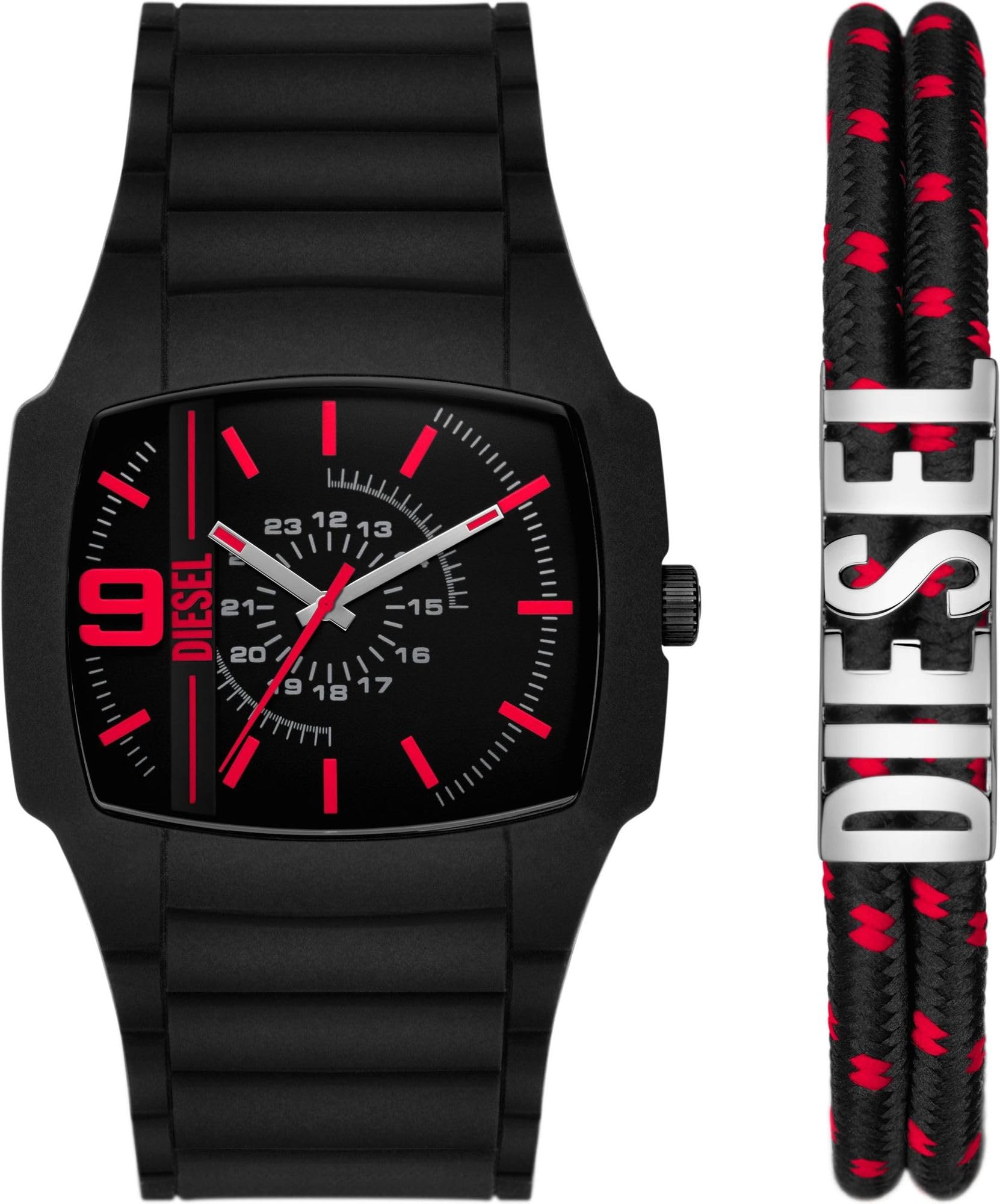 Diesel Cliffhanger Watch for Men, Quartz Movement with Silicone, Stainless Steel or Leather Strap