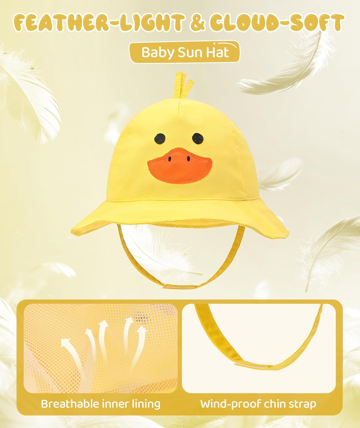 Azue Baby Sun Hat Toddler Summer Hat UPF 50+ Bucket Hat Baby Boy UV Sun Protection Hats Kids Beach Outdoor Play Hat - Image 3