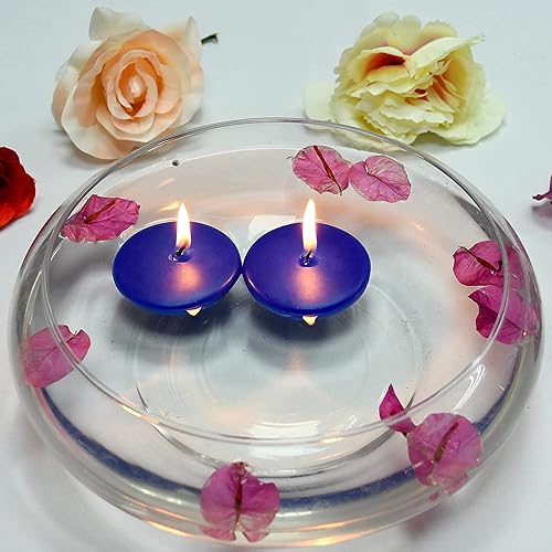 Miniatura 4 de Zest Candle Velas flotantes de 24 piezas, 2.25 pulgadas, color azul