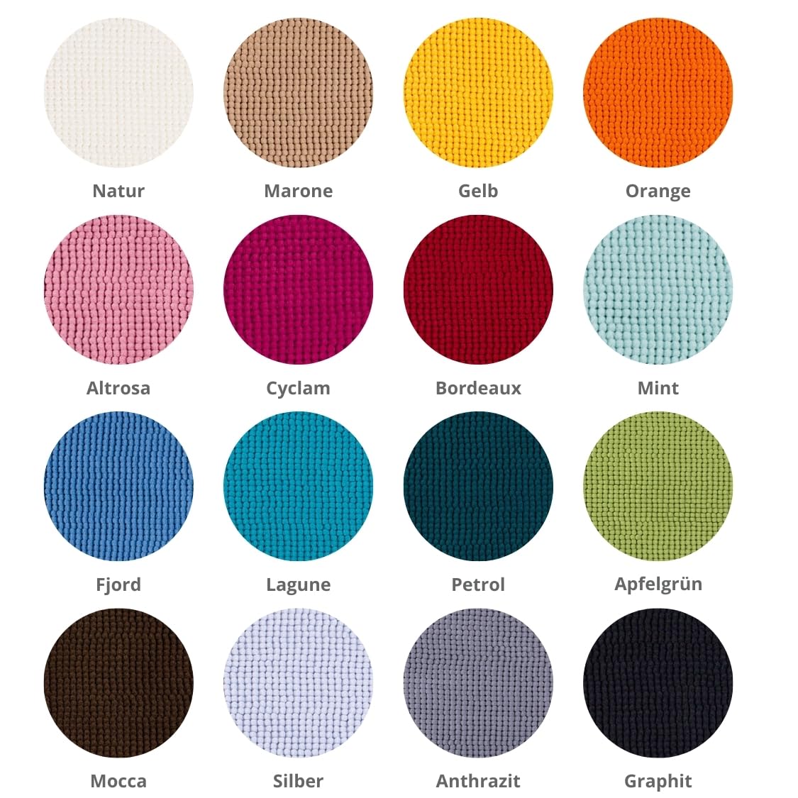 liebling Badematte, Badezimmerteppich rutschfest, Badteppich, Badvorleger, Duschvorleger, Badezimmermatte 70 x 120 cm, WC Deko, waschbar, Cyclam Pink, Serie Chile
