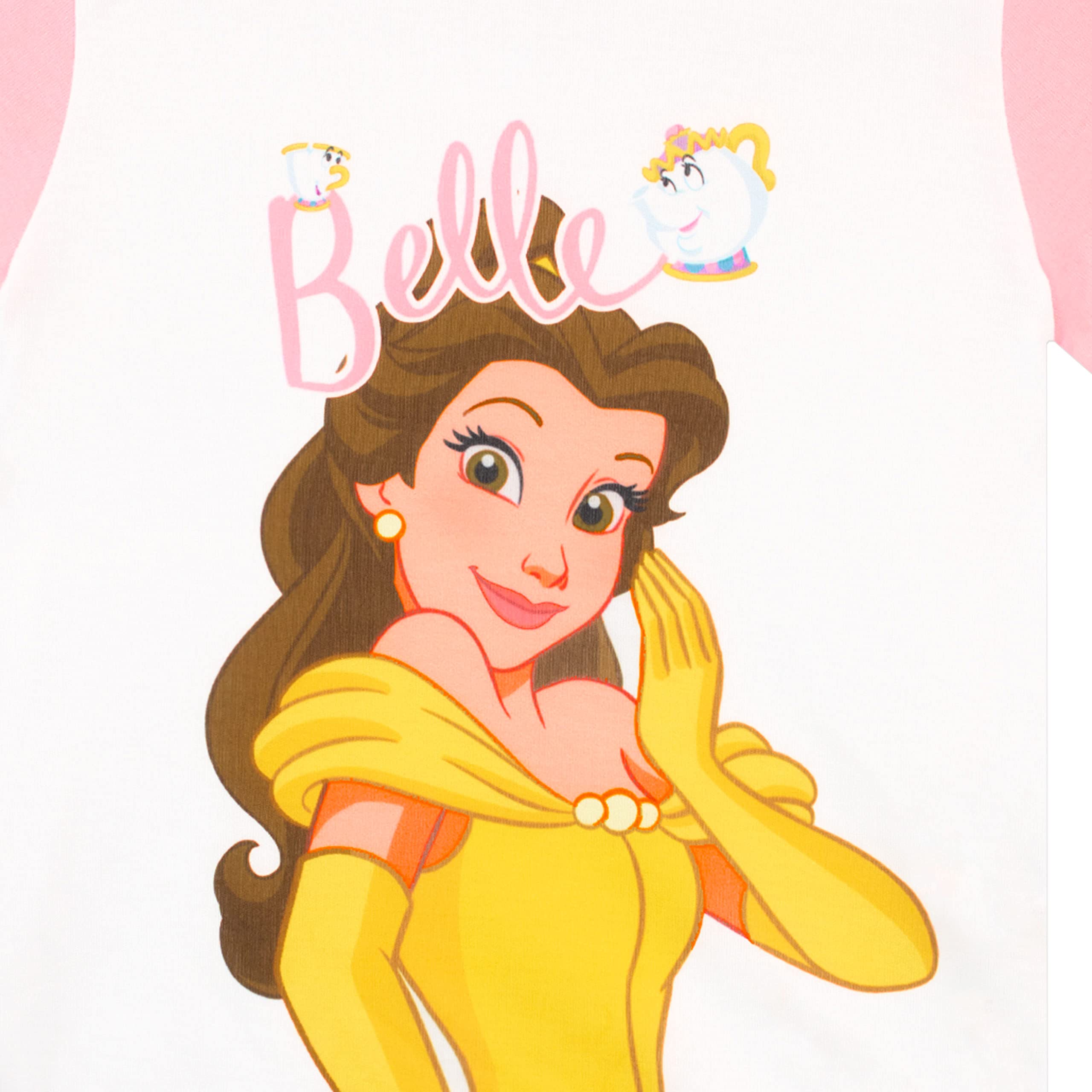 Disney Pigiama per Ragazze 2 Pacchi Ariel e Belle