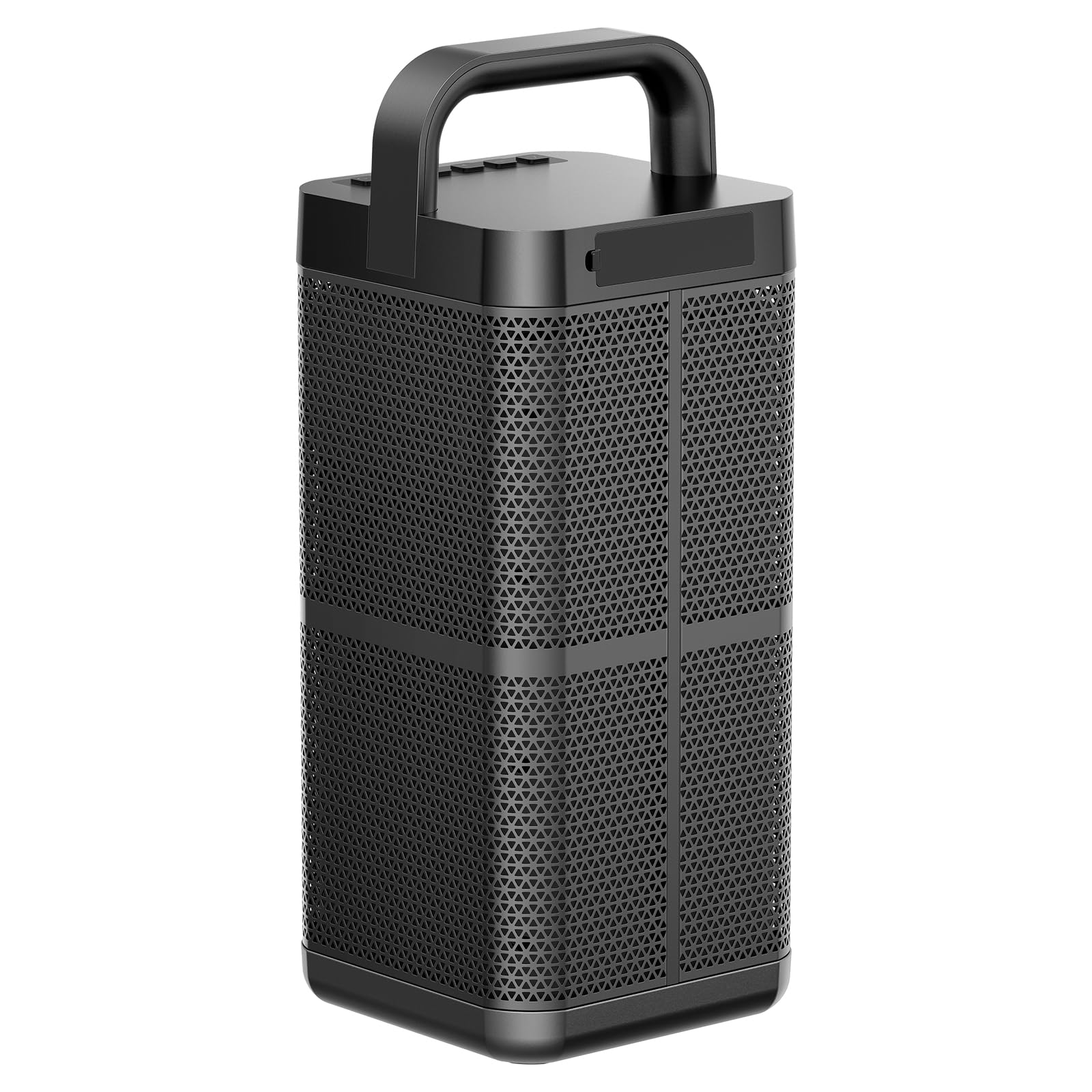 Tragbarer Lautsprecher mit 2.1 Stereoklang, 130W Outdoor Lautsprecher BT 6.0 mit Integrierte Powerbank 40W Schnellladen, IP66, 13Std Akku, TWS-Verbindung Lautsprecher mit Tragegriff, Schwarz