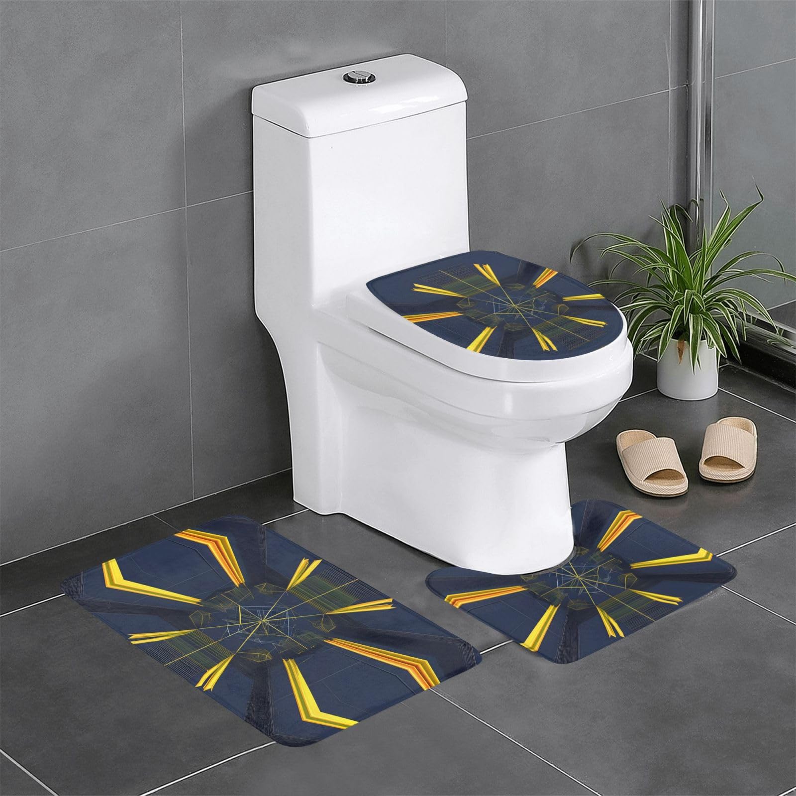 Tapis de salle de bain antidérapants pour éviter les glissades sur carrelage de toilettes