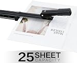 Deli Long Reach Stapler with 1000 Staples, 20 Sheet Capacity, Long Arm Standard Staplers for Booklet or Book Binding, Black
