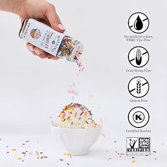 Watkins Rainbow Decorating Sprinkles, No Artificial Dyes, Perfect for Ice Cream and More, 24.7oz