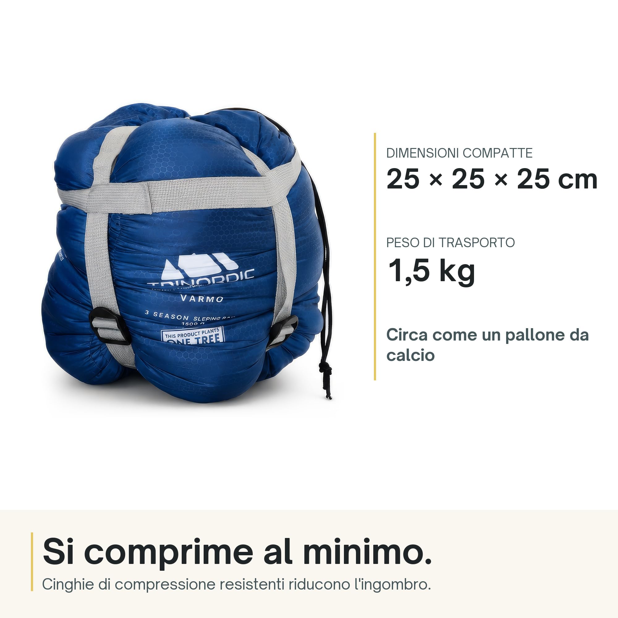 Trinordic Sacco a Pelo Rettangolare – 3 Stagioni, per Adulti