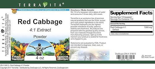 Miniatura 3 de TerraVita Col Roja 41 Polvo (4 oz, ZIN 519613)