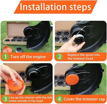Spool Trimmer Spool Compatible with Black Decker Replace AF-100 ST5530-GB GLC3630L20-GB STC1820PC-GB BESTA530-GB BESTA525-GB,with Spool Cover and Spring