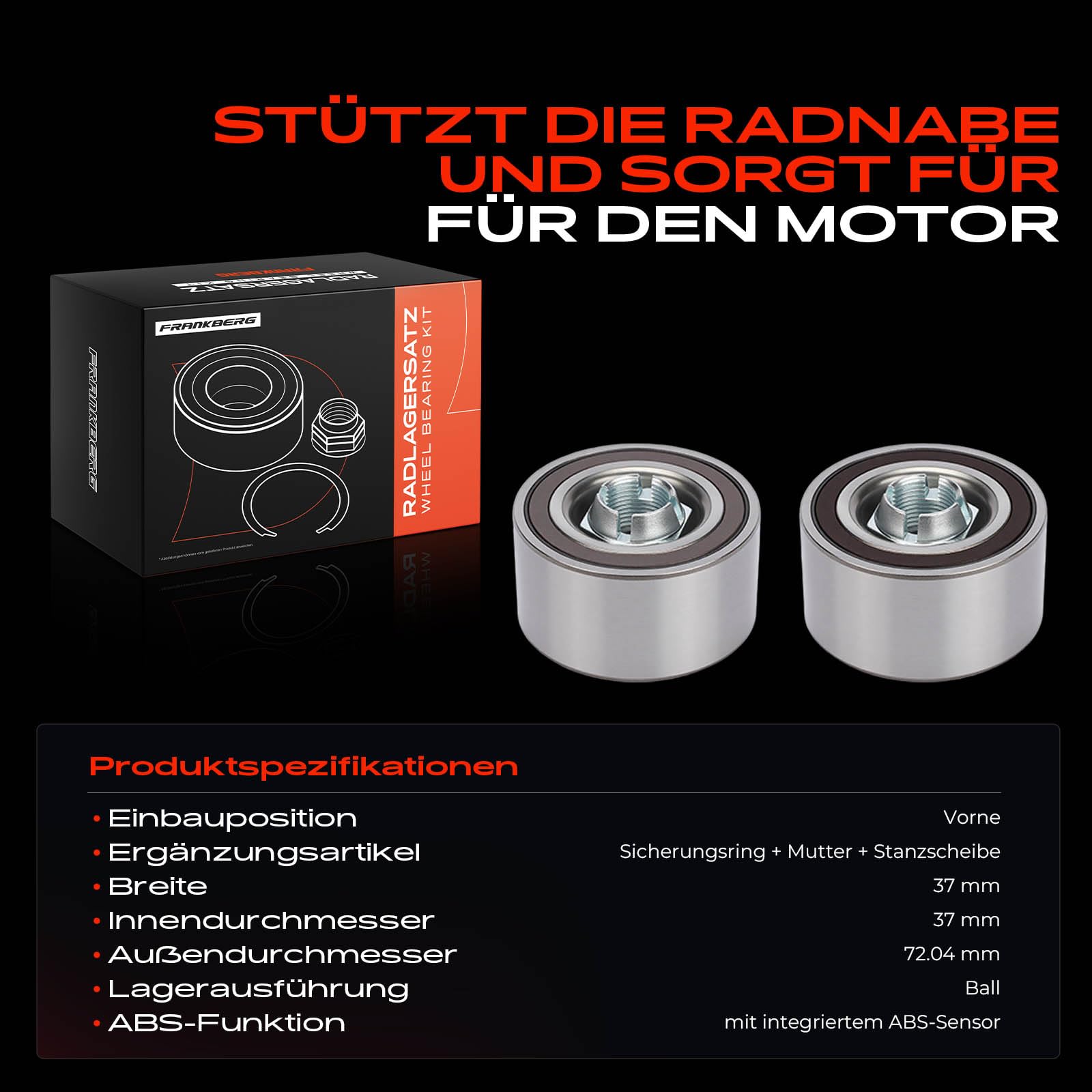 Frankberg 2x Radlager Radlagersatz VKBA3637