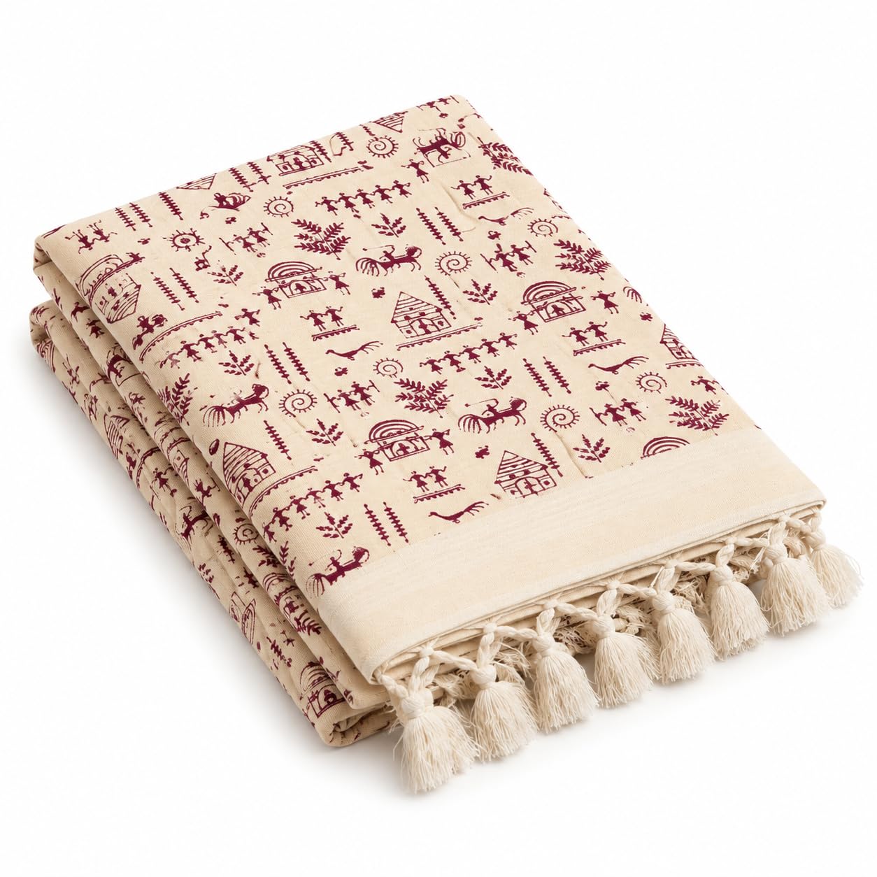 Bhagalpuri Dull Chadar | 100% Pure Cotton Printed AC Chadar | Multipurpose for Bedding & Covering | Soft, Breathable & Comfortable | 104 x 52 Inches-image-30