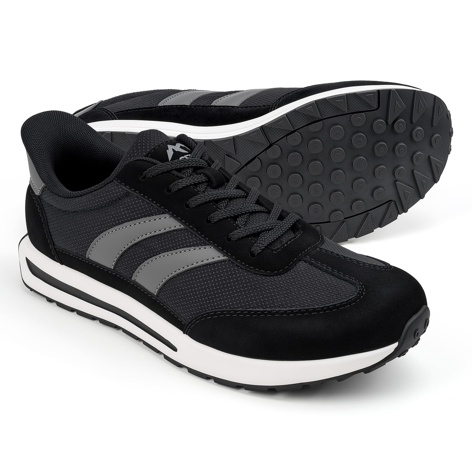 Sosenfer Barefoot Shoes Men - Wide Toe Box Minimalist Sneakers, Hands Free Slip On Zero Drop Cross Trainer, Premium Suede Leather, Non-Slip Lightweight Trail Running Walking Gym