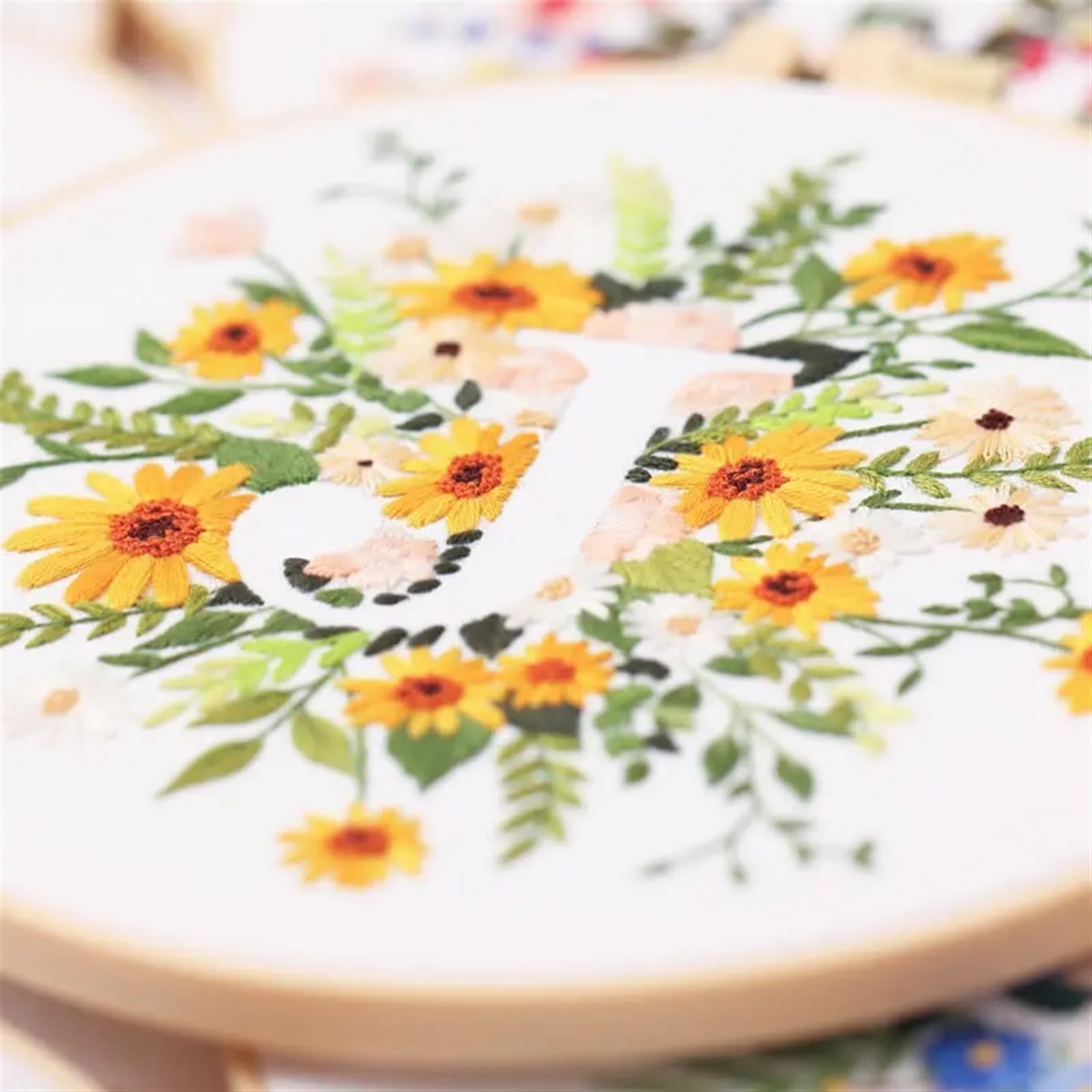 haft, Zestaw do haftowania, dla początkujących i dorosłych. startowy haftu(Color I,With 20cm hoop)