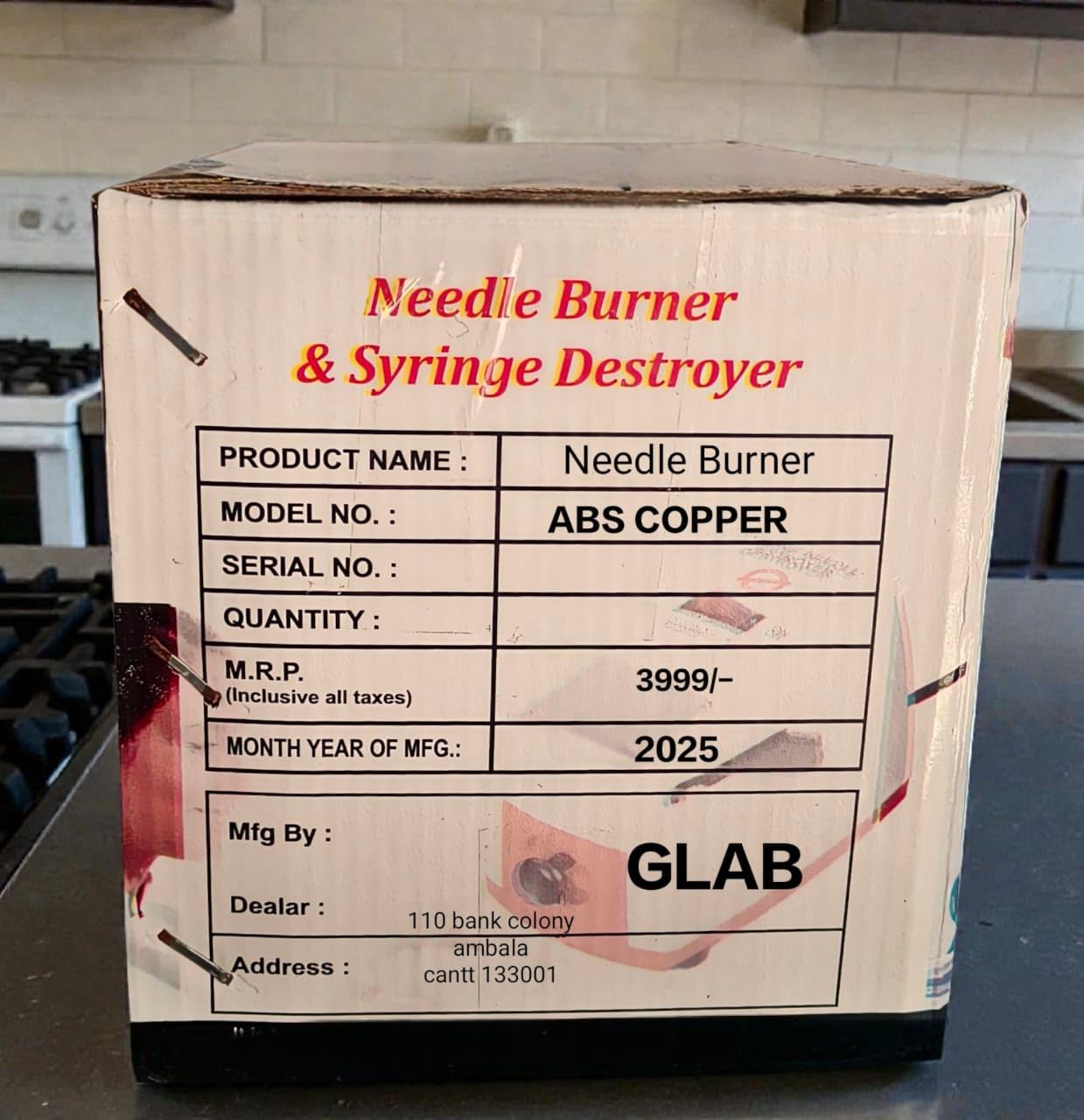 GLAB Electric Syringe Needle Destroyer Machine | Heavy-Duty Needle Burner & Cutter for Clinics, Hospitals & Labs | Fast Sterilization, Shockproof Body, Safe Biomedical Waste Disposal 1