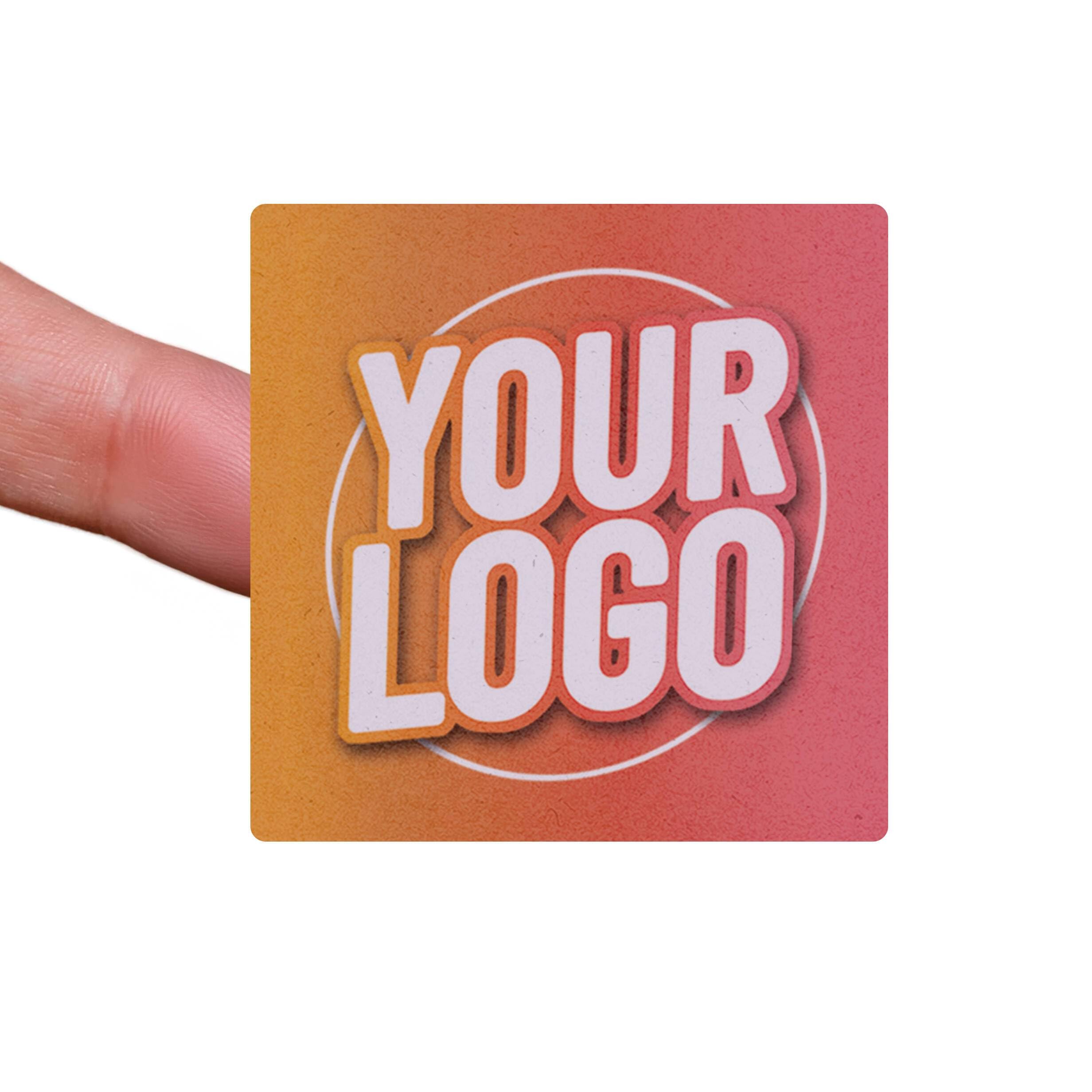 Personalised 60mm Square Stickers - Custom Business Logo Labels - Square Label Stickers for Company Branding - Packaging - Thank You Seals (Matt White, 72 Labels (6 Sheets)) — image 1