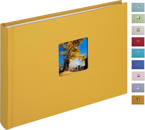 Álbum de fotos con espacio de escritura, álbum de fotos de alta calidad, 40 páginas para 3 x 5, 4 x 6, 5 x 7 pulgadas, cubierta de lino con ventana,