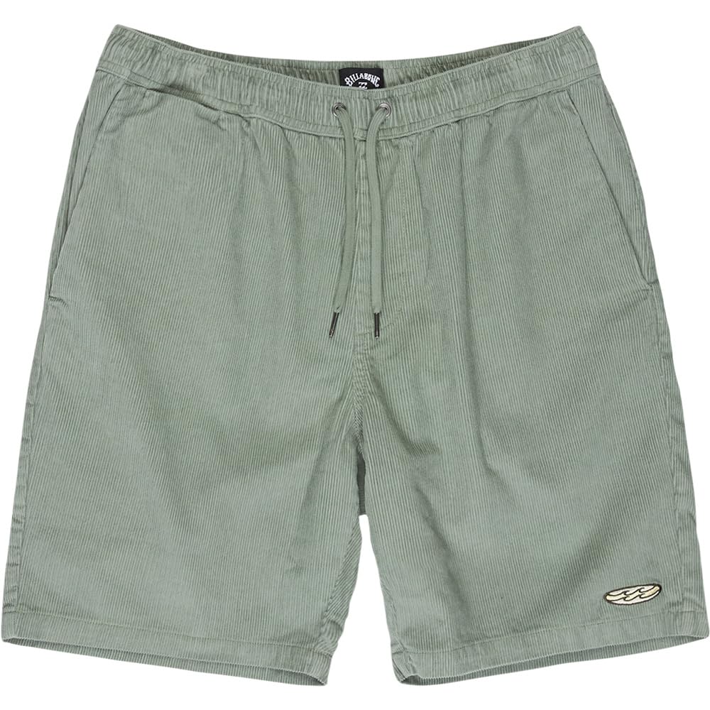 BILLABONG Elastic Waist Walkshorts Larry Cord Mens Green