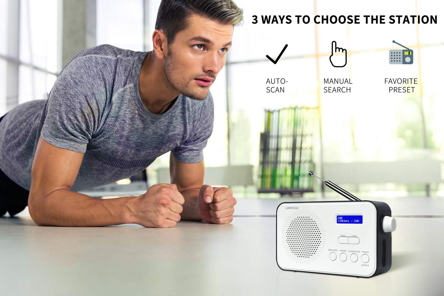 LEMEGA PR2 DAB/DAB+ & FM Radio,Mains and Battery Powered Portable