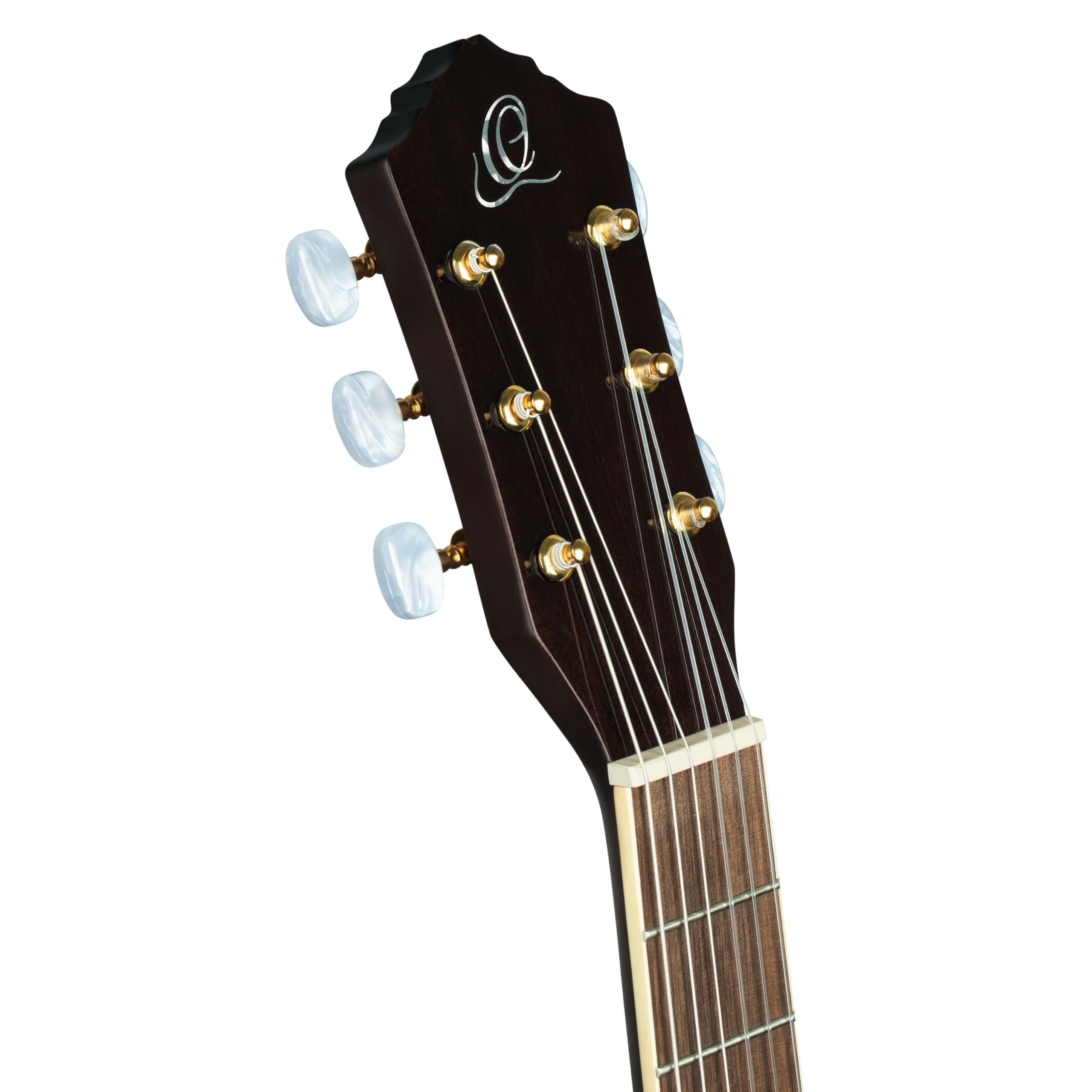 Ortega Guitars Parlor Body Konzertgitarre – Ranger Series – Inklusive Gigbag – Fichte, Mahagoni, Schwarz (RRA-BKT)