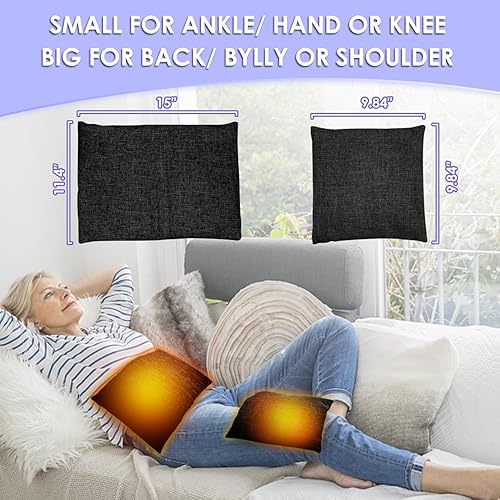 Miniatura 7 de Almohadilla térmica húmeda para músculos, articulaciones (negro 9.84 pulgadas x 9.84 pulgadas)
