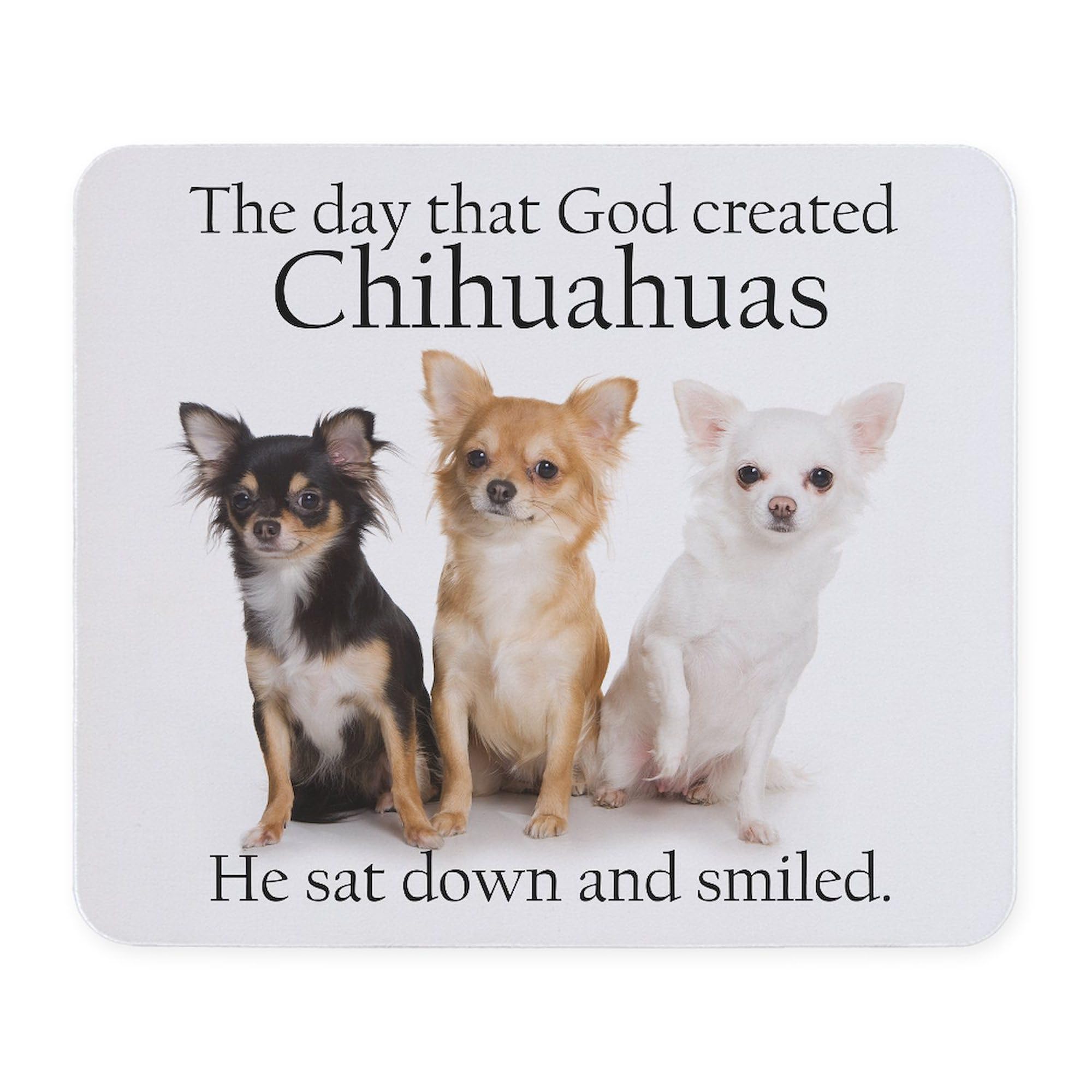 CafePress God & Chihuahuas Mousepad Non-Slip Rubber Gaming Mousepad