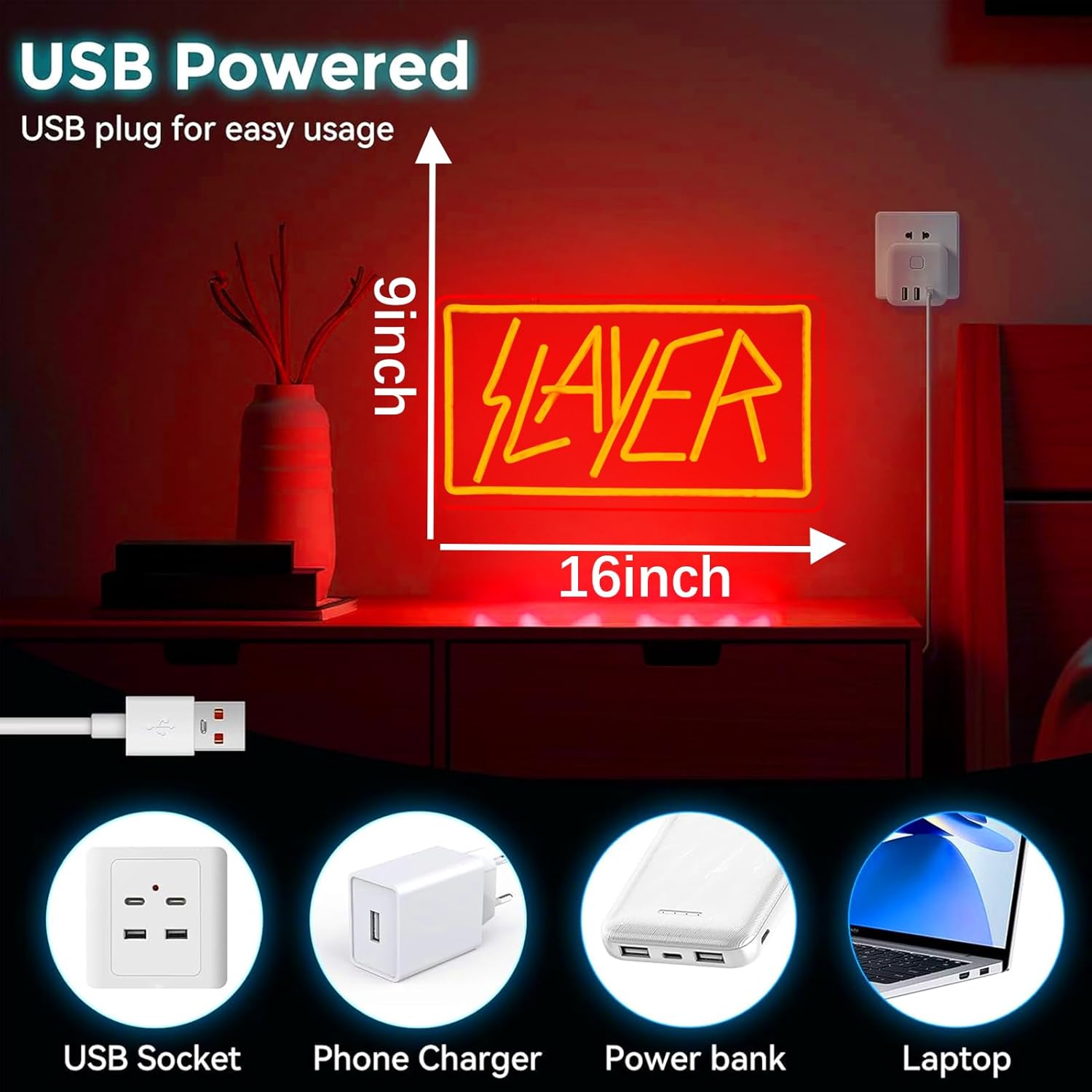 Acrossoce Red Neon Signs Speed Metal Band Neon Sign Hip-Hop Music Wall Art Light Up Sign Decor Lounge Live Music Studio Band Room Home Office Bedroom Man Cave Bar Club