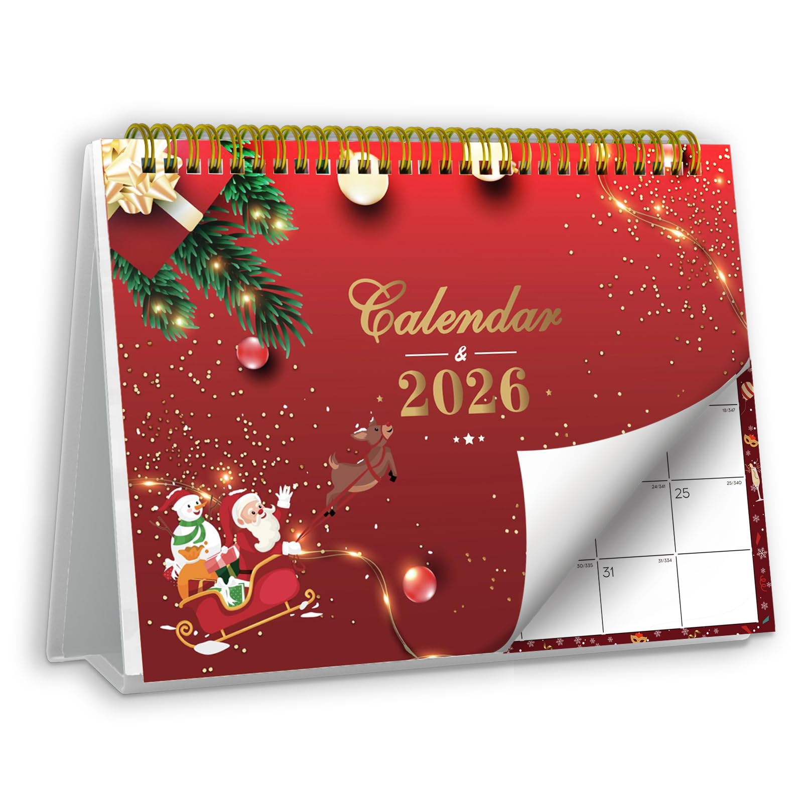 Small Desk Calendar 2026 - Standing 2026 Desk Calendar, Oct.2025 to Dec.2026, 8" x 6", Monthly Flip Desktop Calendar with To Do List, Your Personal Desk Planner with Pocket for Work Home Office