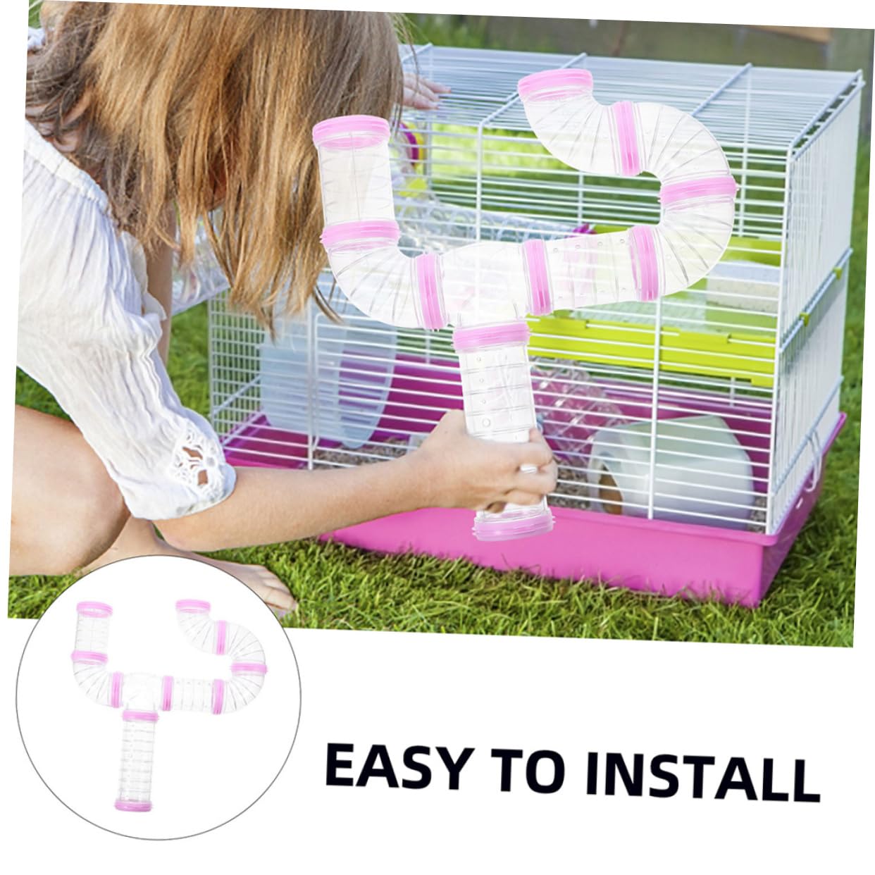 BESPORTBLE 32 Stck. Teiliges Hamster Tunnel Transparentes DIY Außentunnel für Hamsterkäfig Erweiterbar Kratzfestes Material Einfach zu Montieren und für Kleine Haustiere