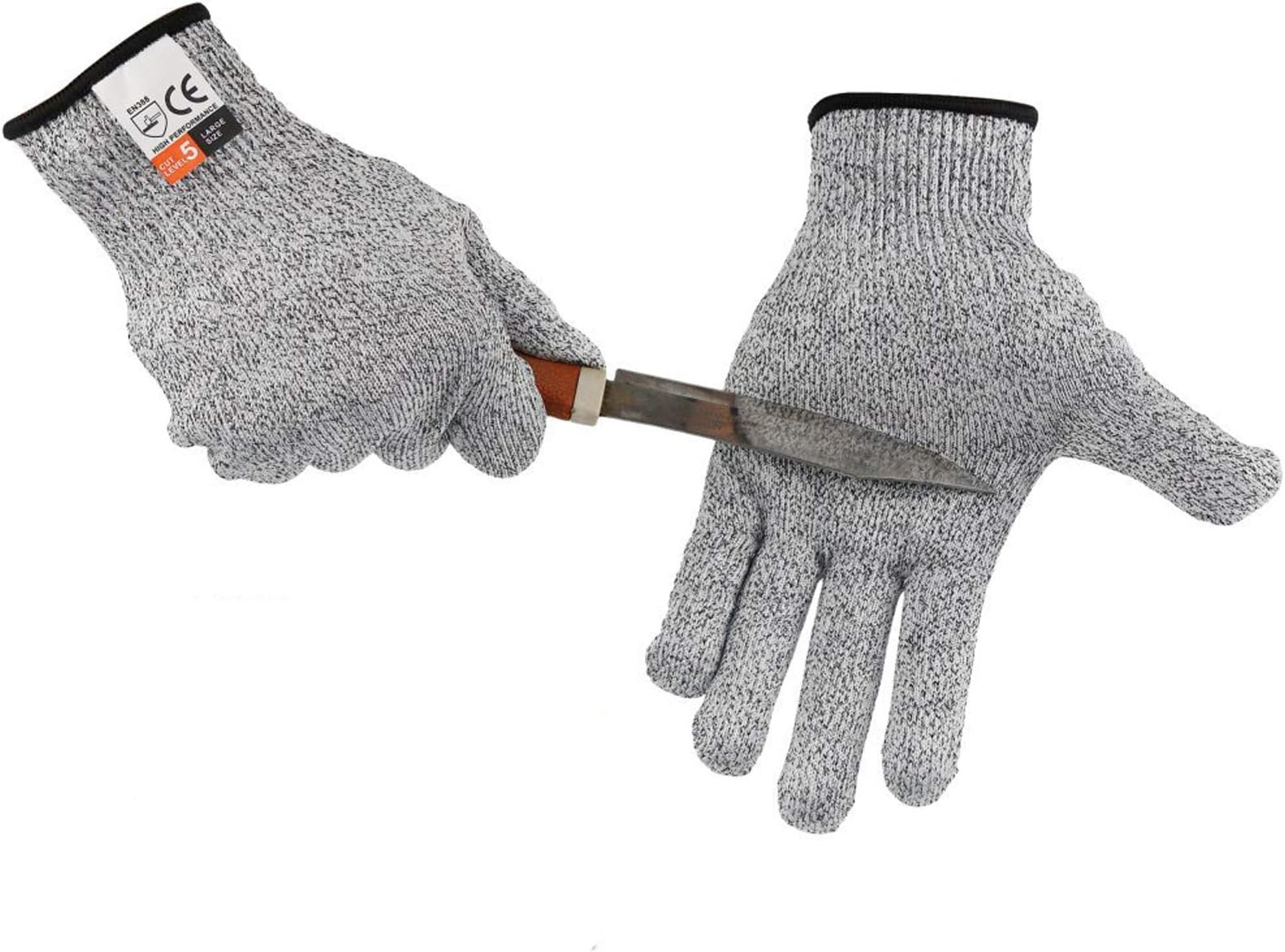 Touch Screen Cut Resistant Kitchen Safety Gloves High Performance Food Grade Level 5 Protection,Hand safety for Oyster Shucking, Fish Fillet Processing, Meat Cutting M 1 Pair