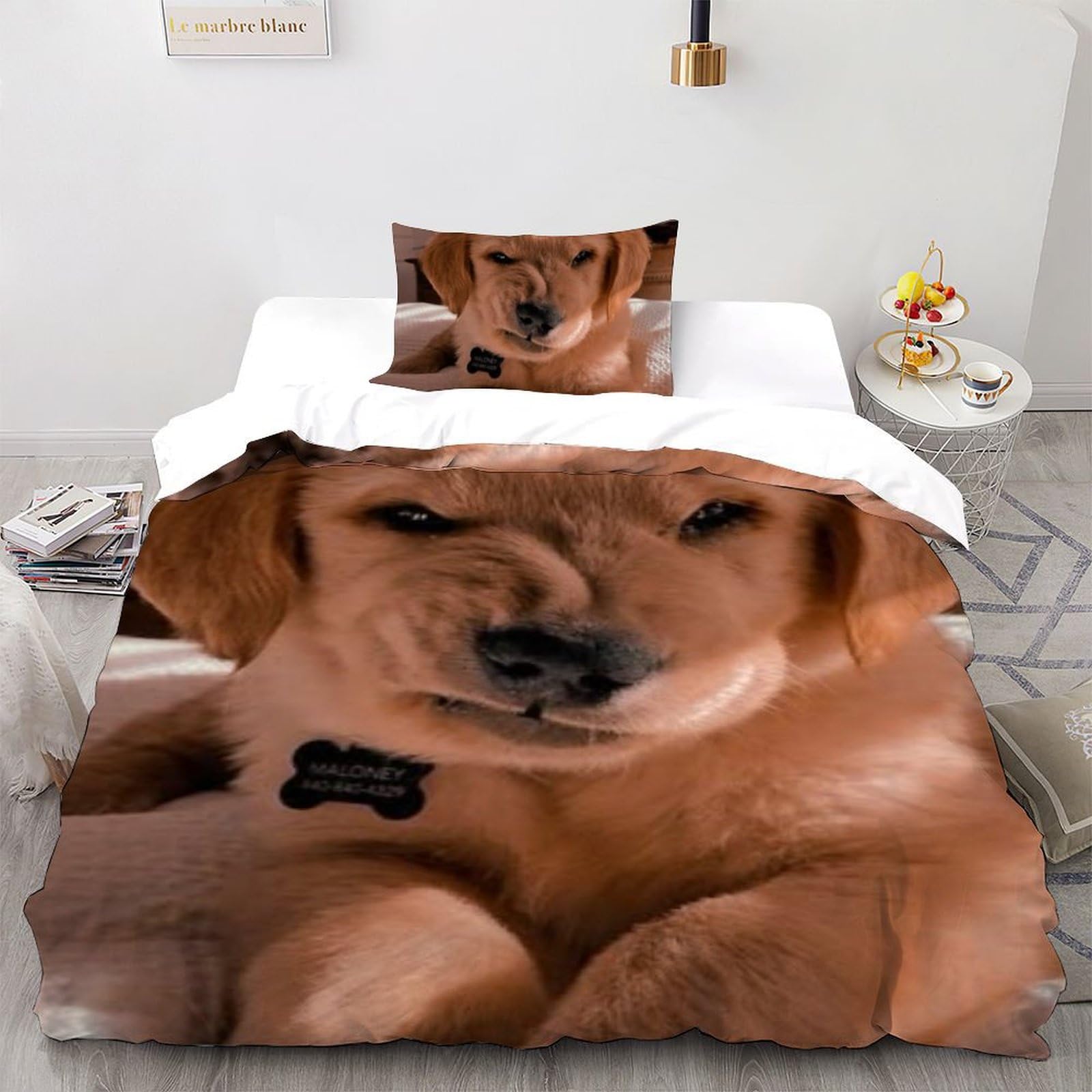 Housse de couette animaux microfibre 3D premium lit simple