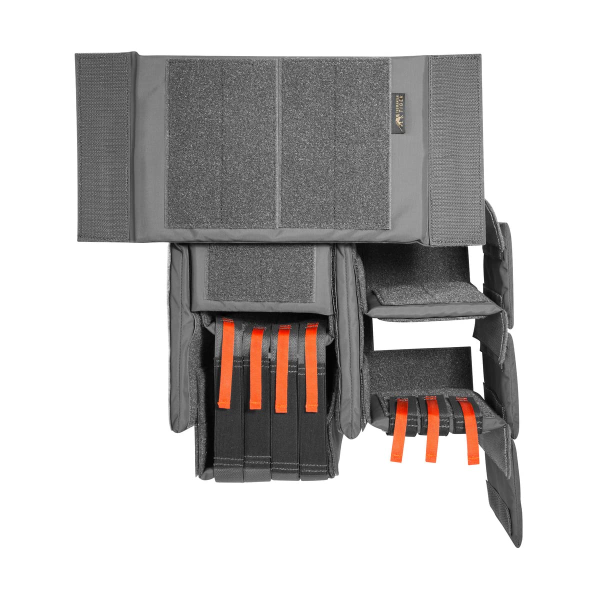 Tasmanian Tiger TT Modular Tele Insert – wyściełana wkładka teleobiektywu do plecaków, organizer na sprzęt fotograficzny z regulowanymi przegródkami na obiektywy, szary tytanowy