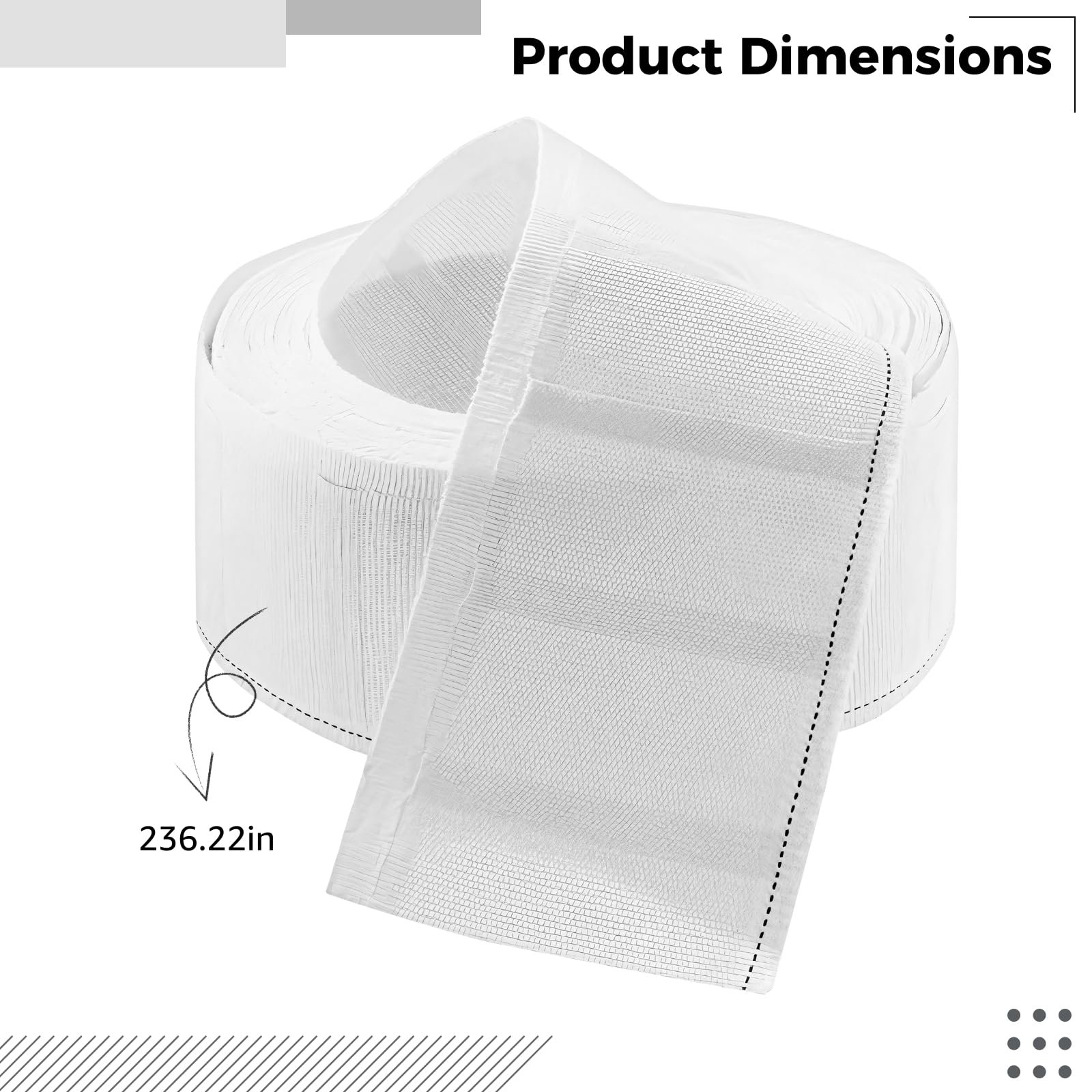 Lot de 3 rouleaux de ruban fronceur blanc pour draperies, 5 m chacun, lavable en machine, en polyester-coton pour projets de rideaux