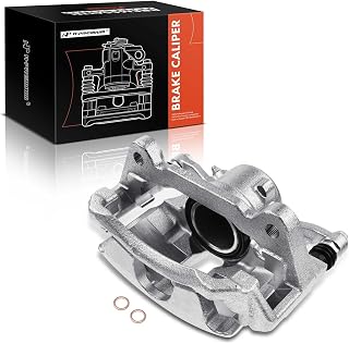 Disc Brake Caliper Assembly with Bracket Compatible with Select Volkswagen Models - Golf 2015-2021, Golf SportWagen 2015-2019, Jetta 2019-2021 - Front Left Driver Side