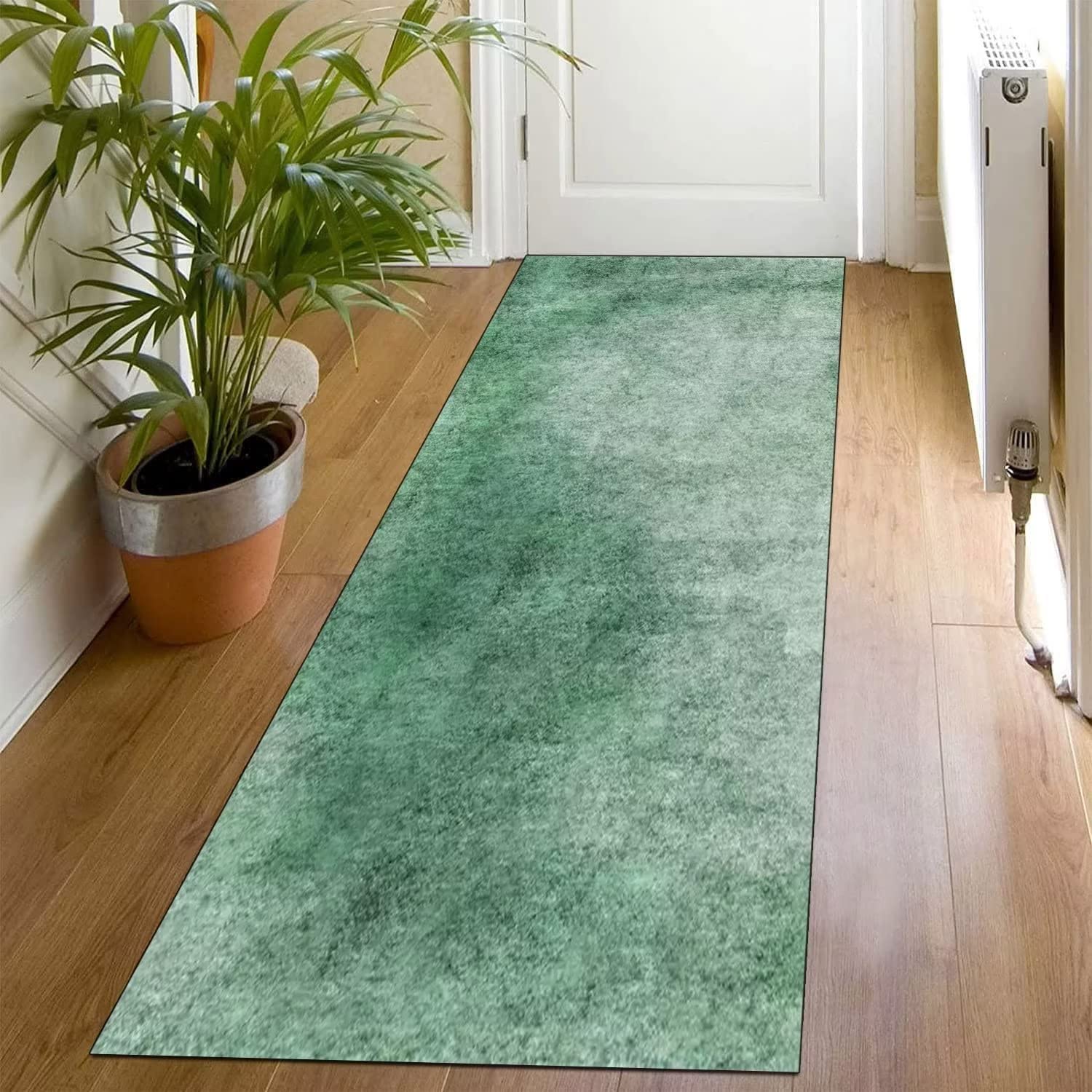 Tapis Long Couloir Antidérapant 80x280 Cm Lavable - Tapis Cuisine Chambre Rouge Doré Marocain - Polyester Personnalisable