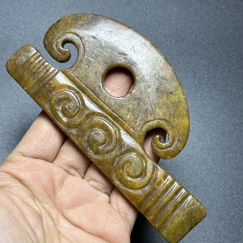 Collezione Antica Pietra di Giada Vecchi Oggetti Pendenti Ascia Ornamenti 2